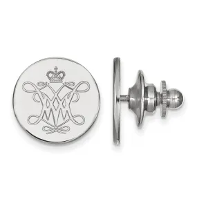 14k White Gold William and Mary Lapel or Tie Pin