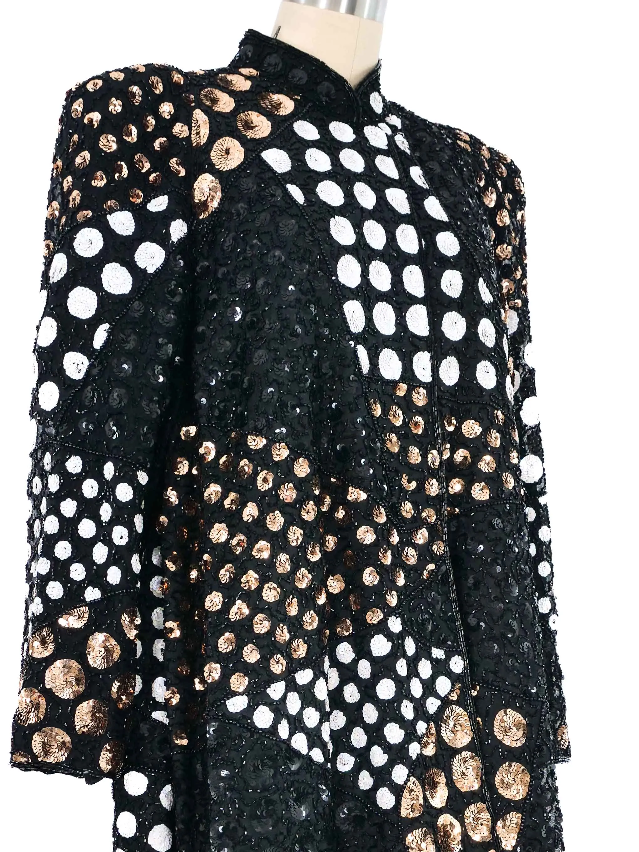 1980s Mixed Dot Sequin Jacket