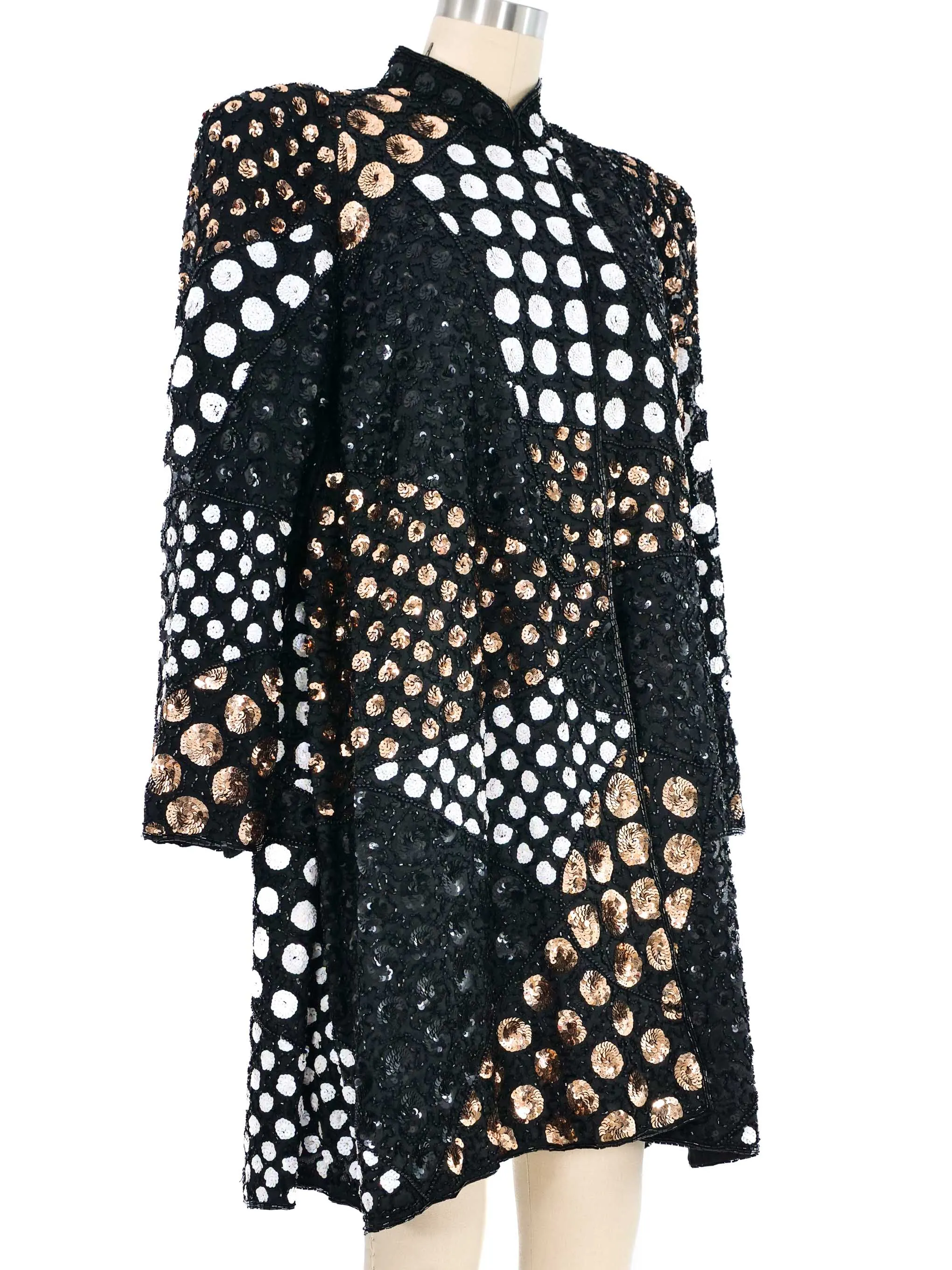 1980s Mixed Dot Sequin Jacket