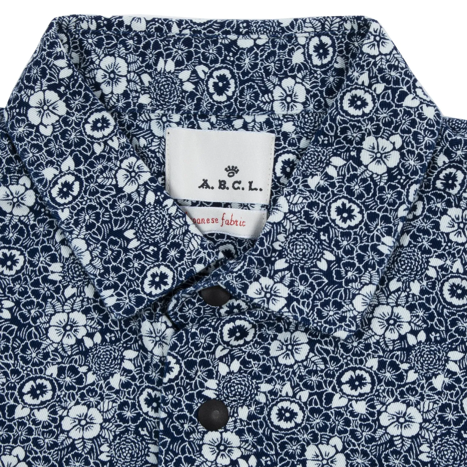 A.B.C.L. - Cali Indigo Flower Overshirt - Indigo/White