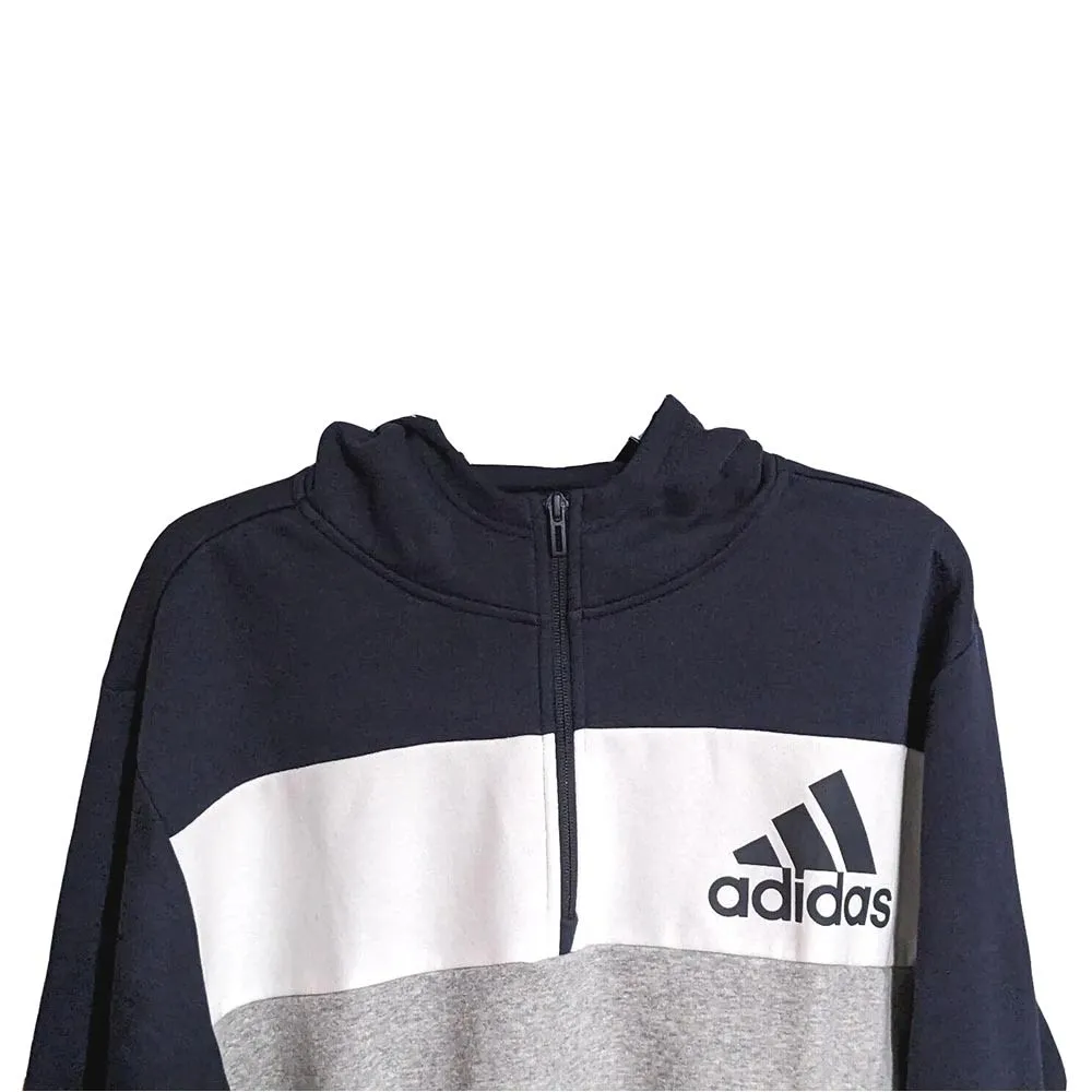 Adidas 1/4 Zip Hoody Sweatshirt - Mens