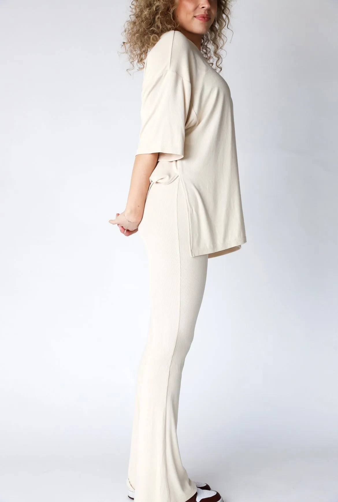 All Weekend Long Pant Set Oatmeal