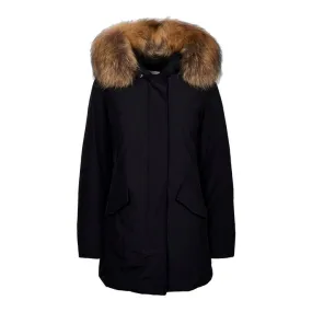 ARCTIC PARKA CON CAPPUCCIO FISSO E PELO STACCABILE Donna Nero