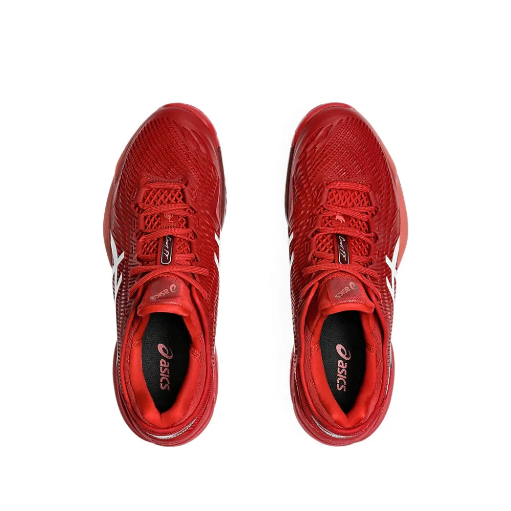 ASICS Men's Court FF 3 Novak Tennis Shoe (Cranberry/White)