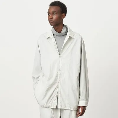 ATON Hand Dyed Nylon Shirt Jacket Gray