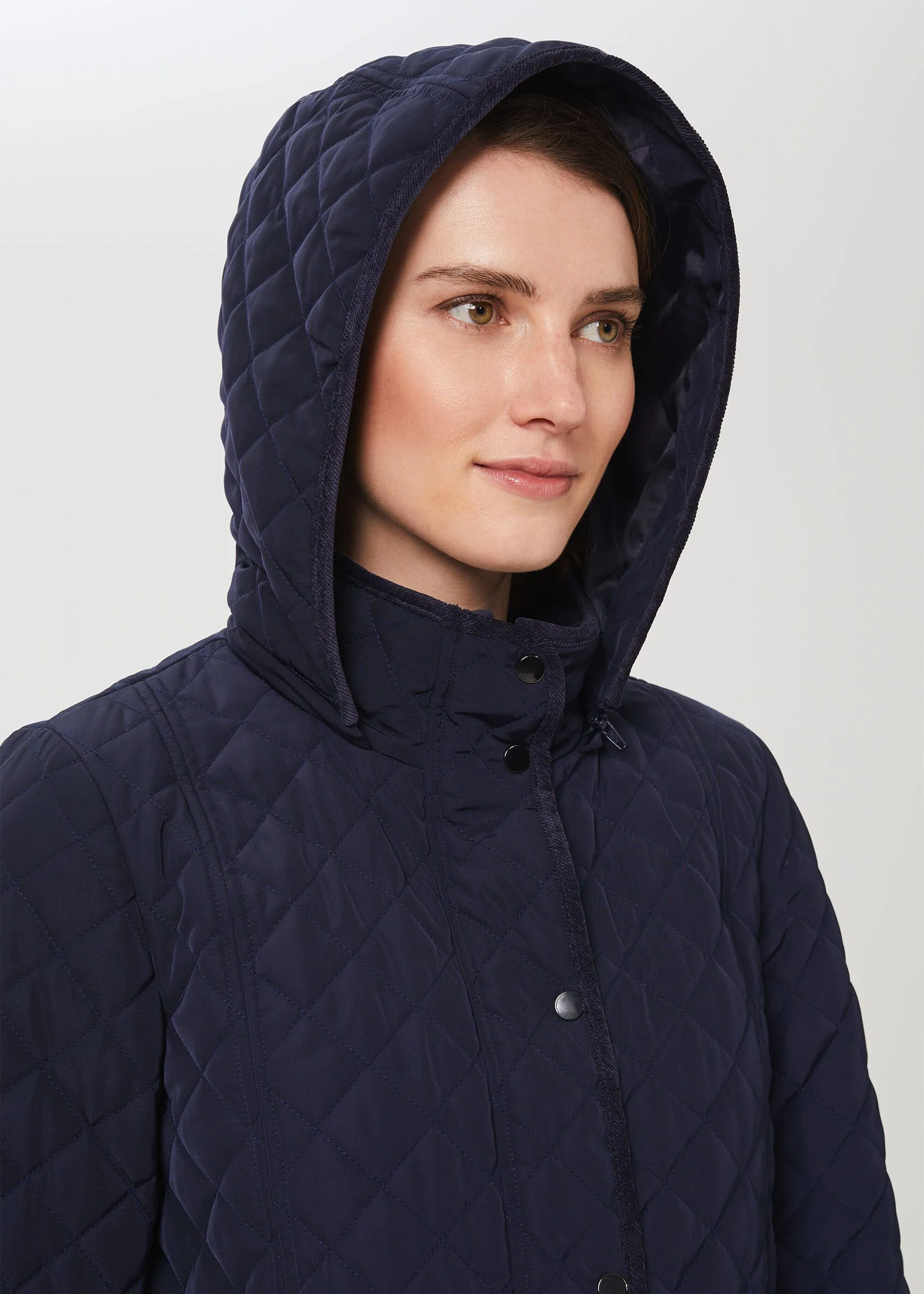 Audra Quilted Coat With Hood 