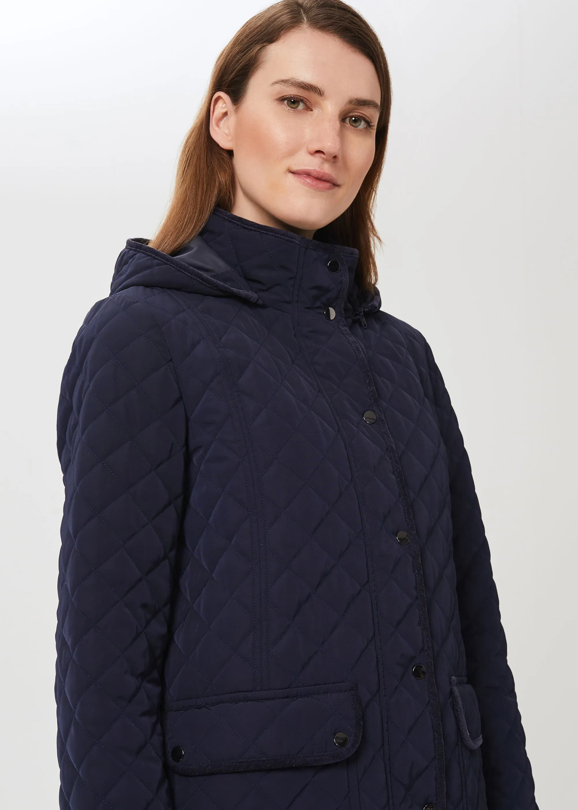 Audra Quilted Coat With Hood 