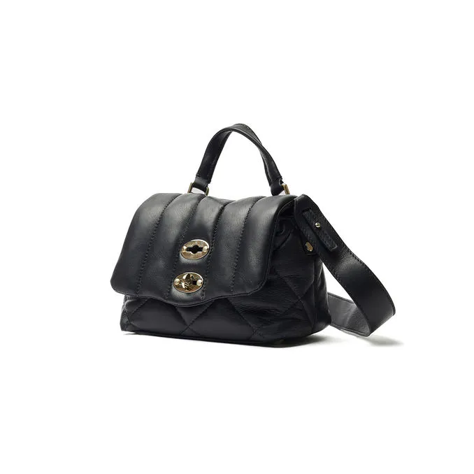 BAG POSTINE VENETA BABY MATELASSE' Woman Black Nero 