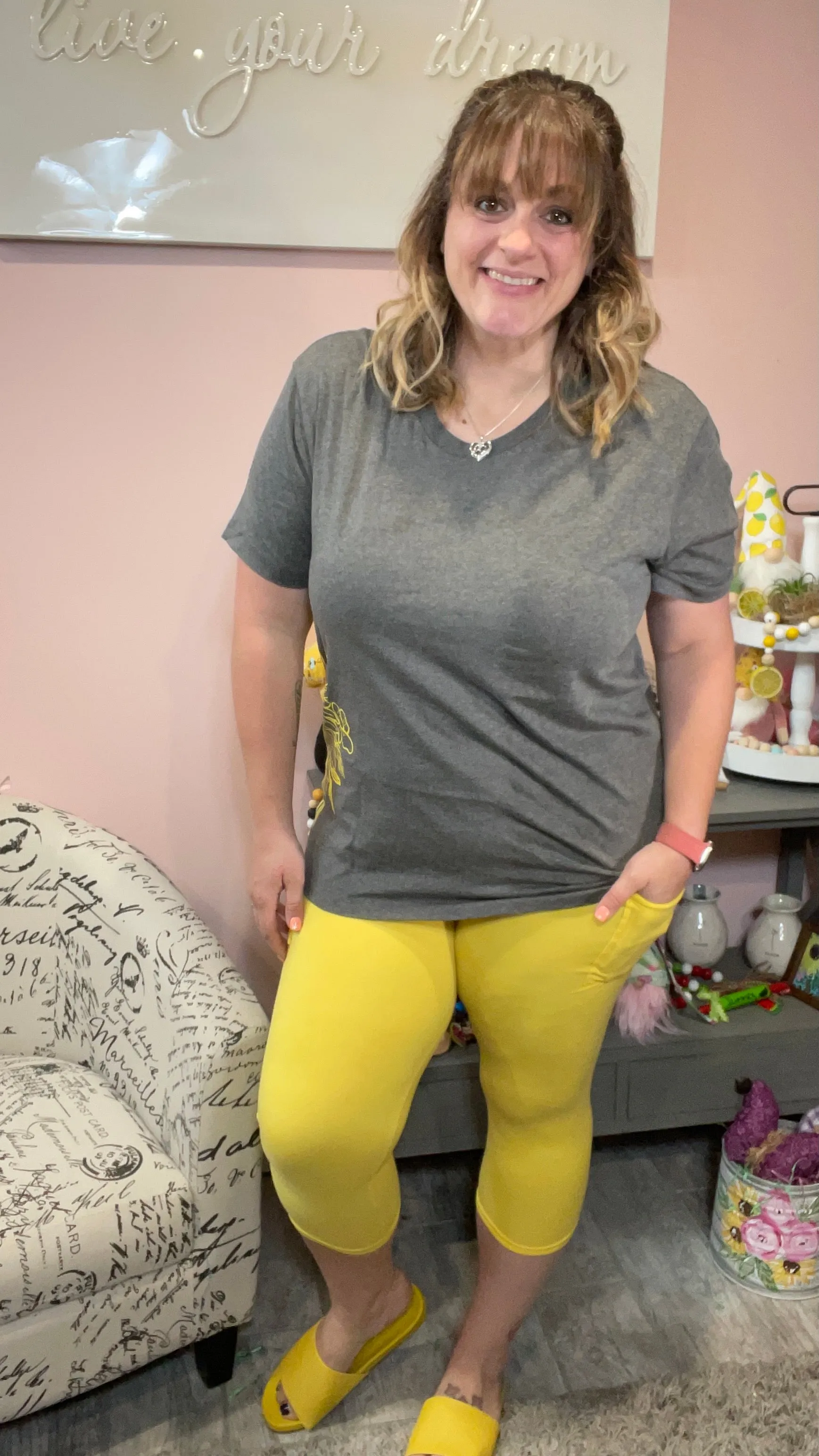 Banana Capri Legging with Pockets