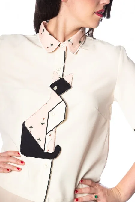 Banned Apparel - Geo Cat Blouse Plus Size