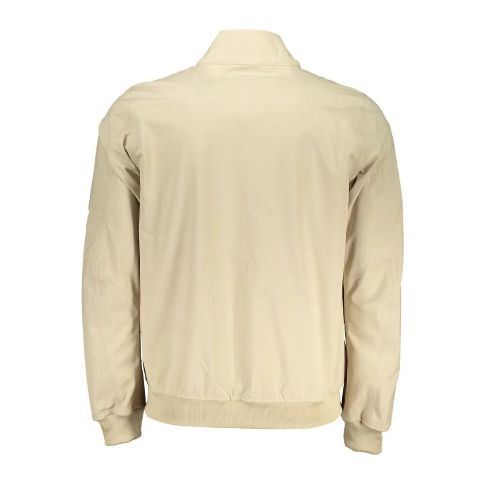 Beige Contrast Detail Sports Jacket