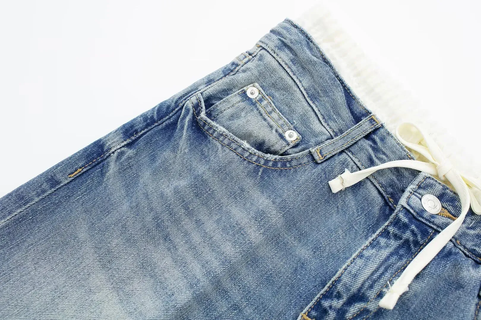 Bellisima - Jeans taille moyenne à coutures larges pour femmes