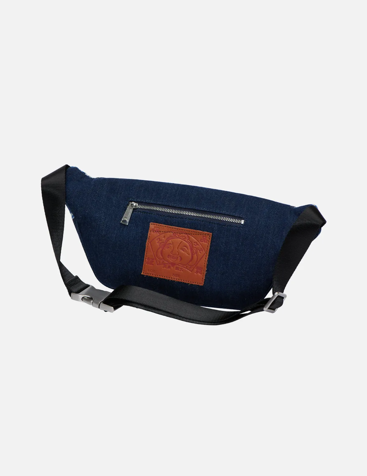 Big Catch Festival Discharged Denim Waist Bag