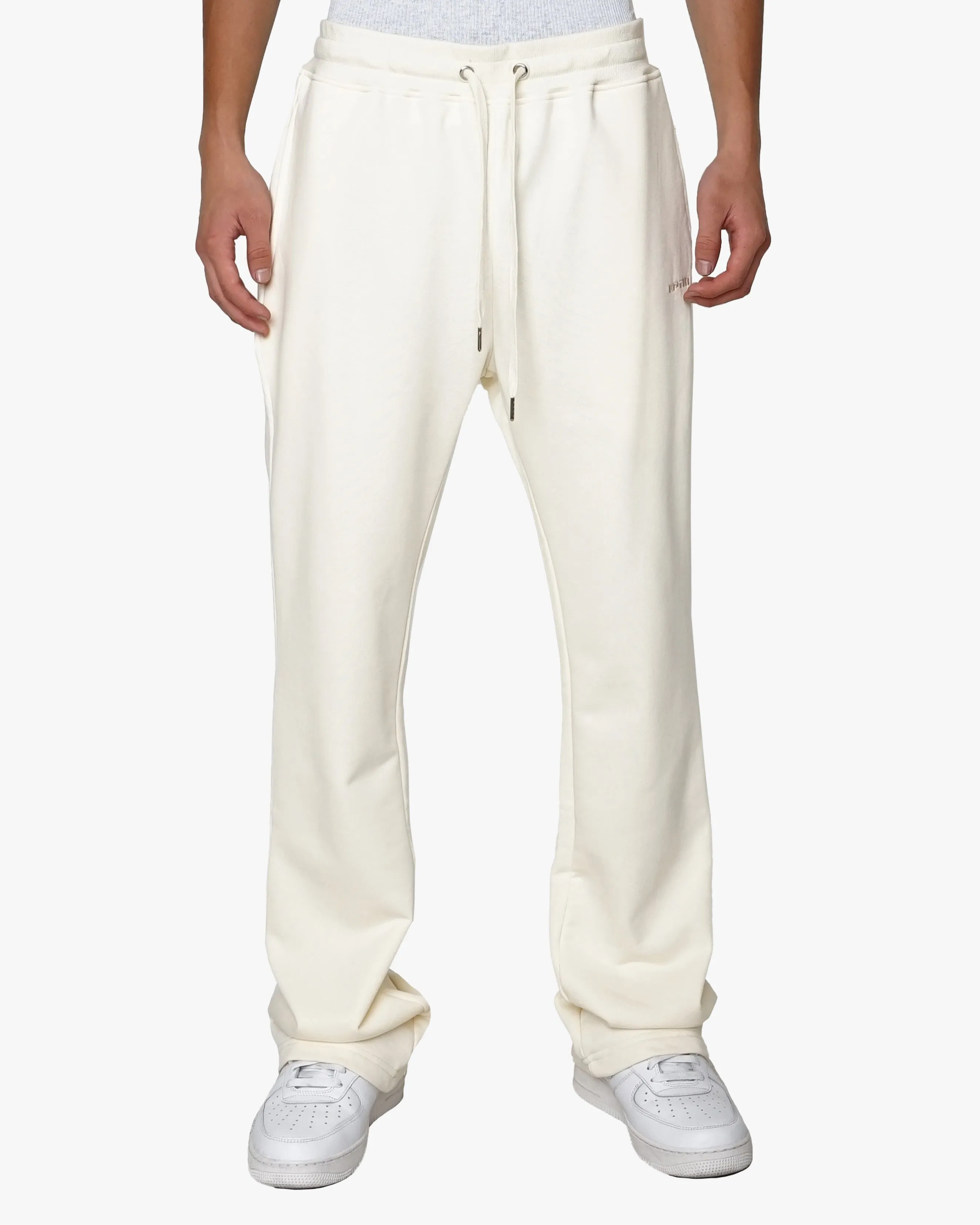 BIG N TALL PERFECT FLARE SWEATPANTS-CREAM