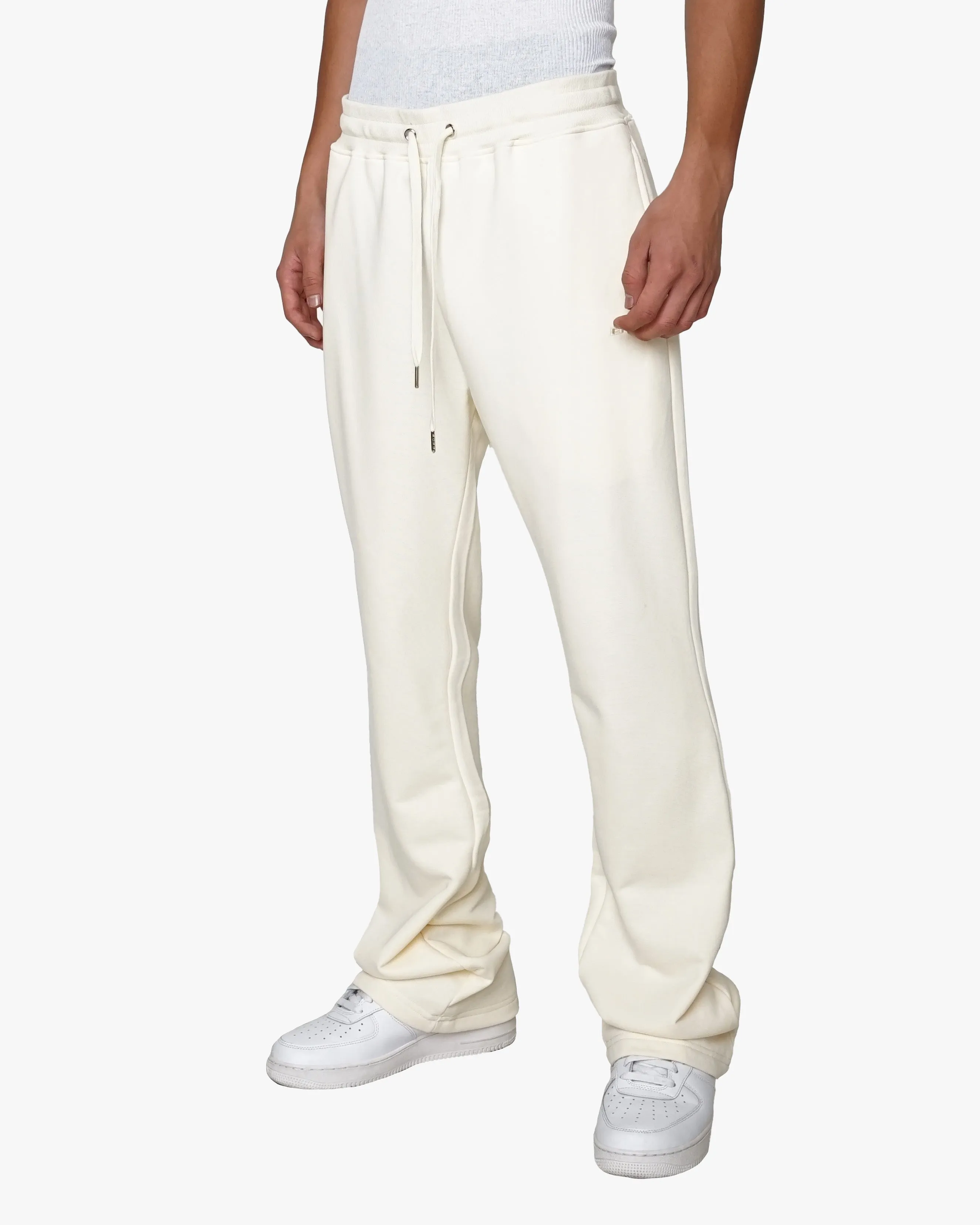 BIG N TALL PERFECT FLARE SWEATPANTS-CREAM