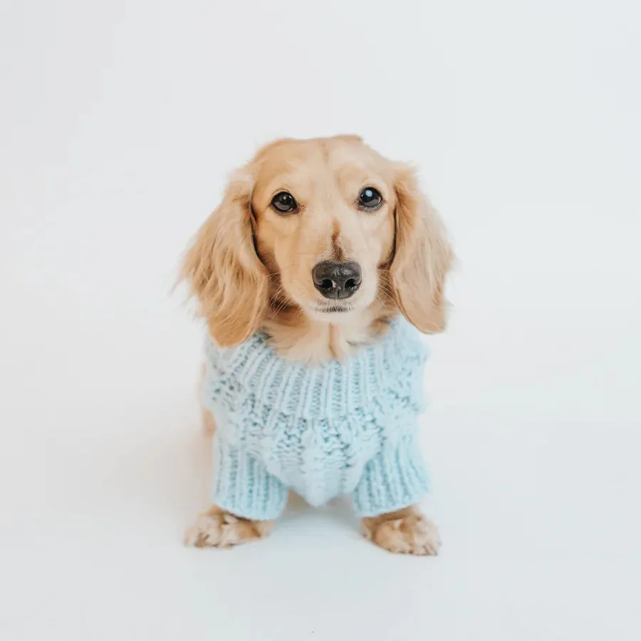 Blue Cable Knit Sweater