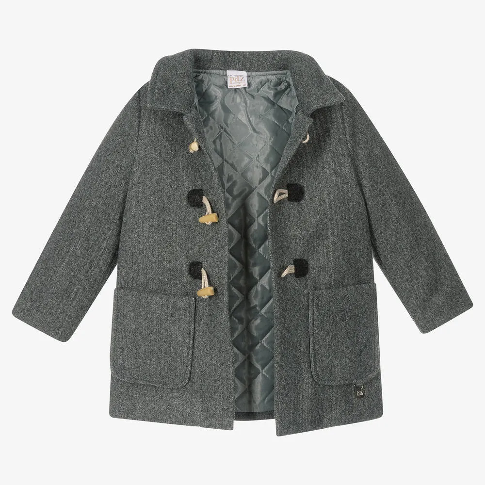 Boys Grey Duffle Coat