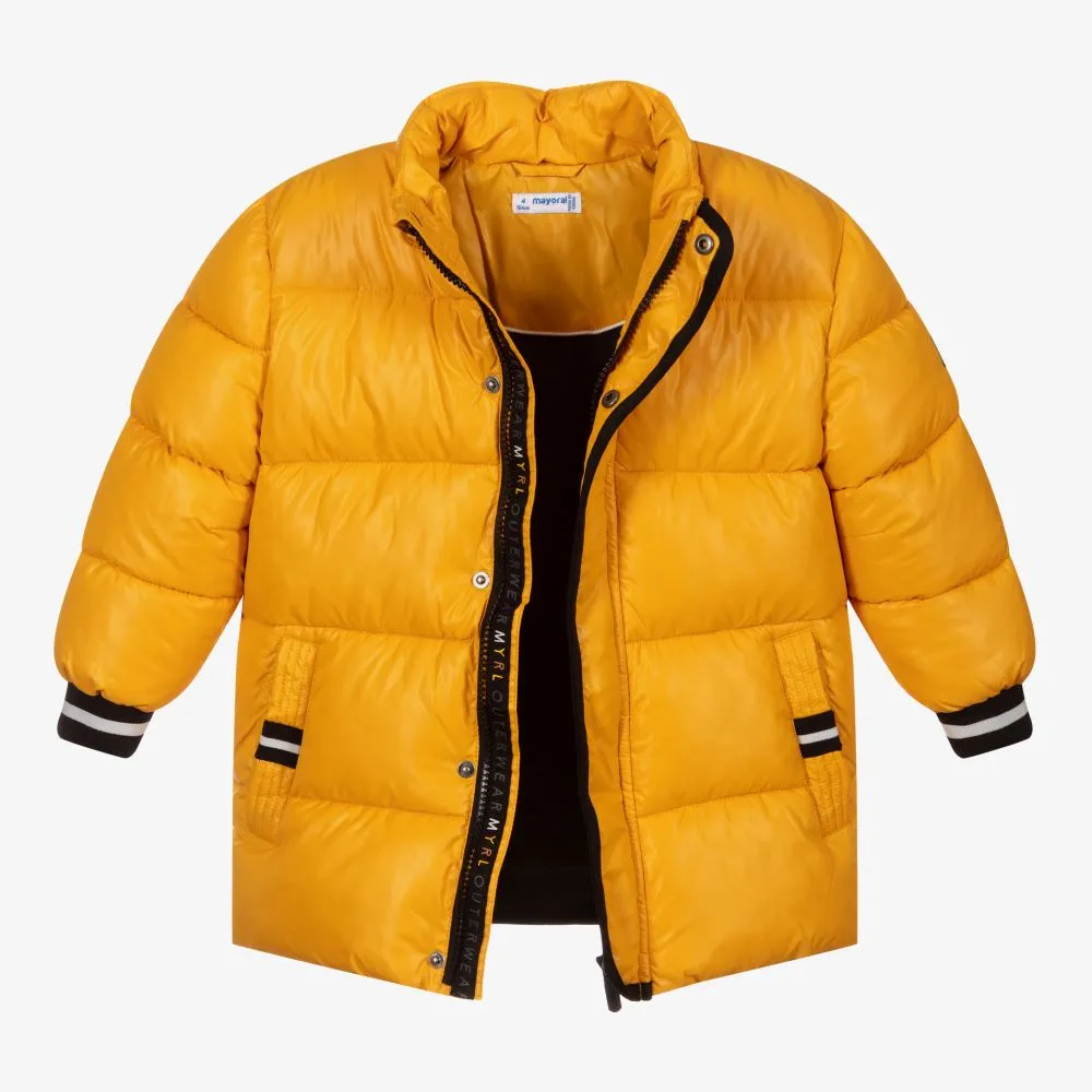 Boys Yellow Puffer Coat