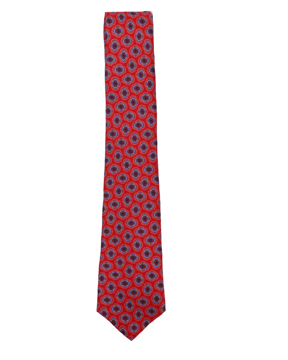 Bright Red Medallion Tie