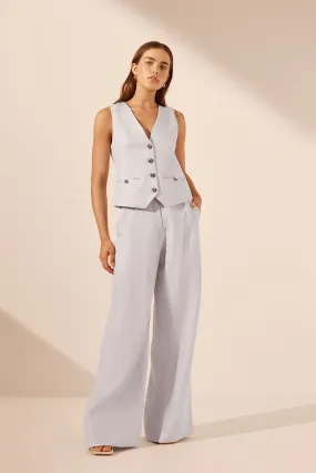 Brisa Tailored Wide Leg Pant - Ice Blue