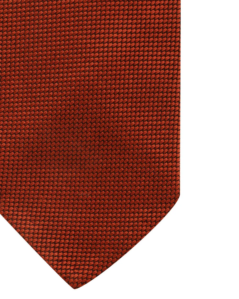 Burnt Orange Grenadine Silk Tie