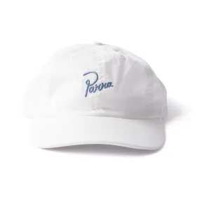 BY PARRA SCRIPT LOGO 6 PANEL HAT // WHITE