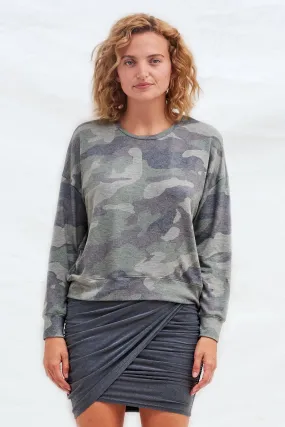 Camo Drapey Sweatshirt