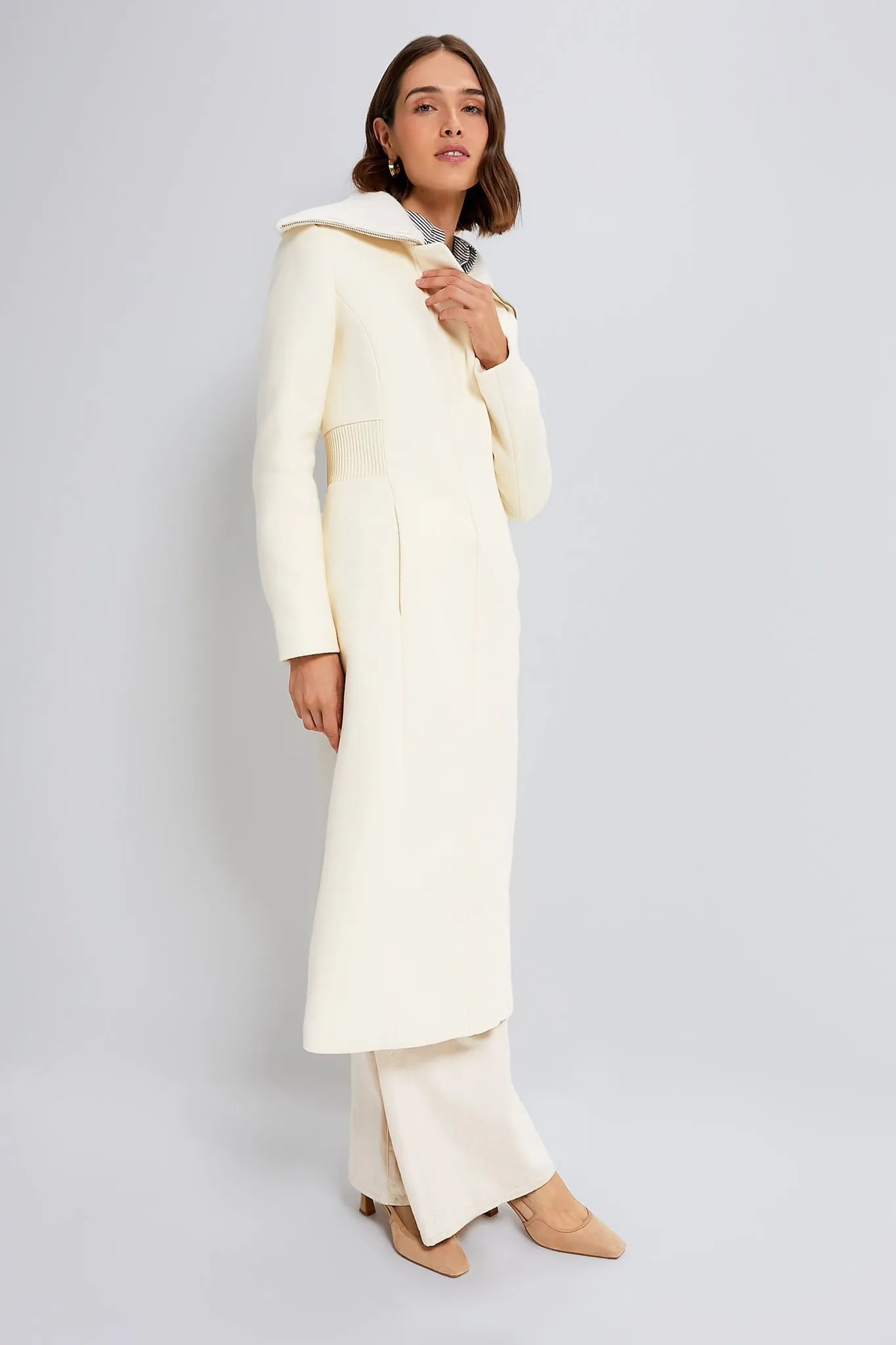 Cream Clarice Wool Coat