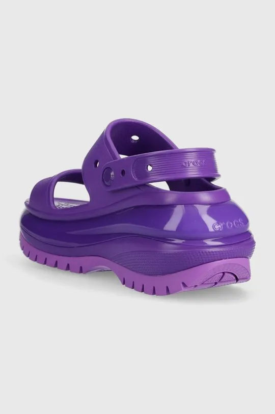 Crocs sliders Classic Mega Crush sandal women's violet color 207989