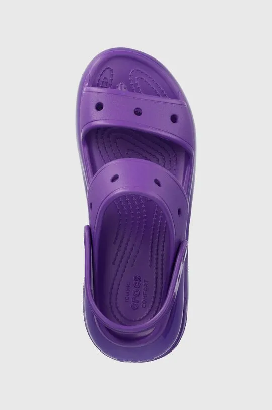 Crocs sliders Classic Mega Crush sandal women's violet color 207989