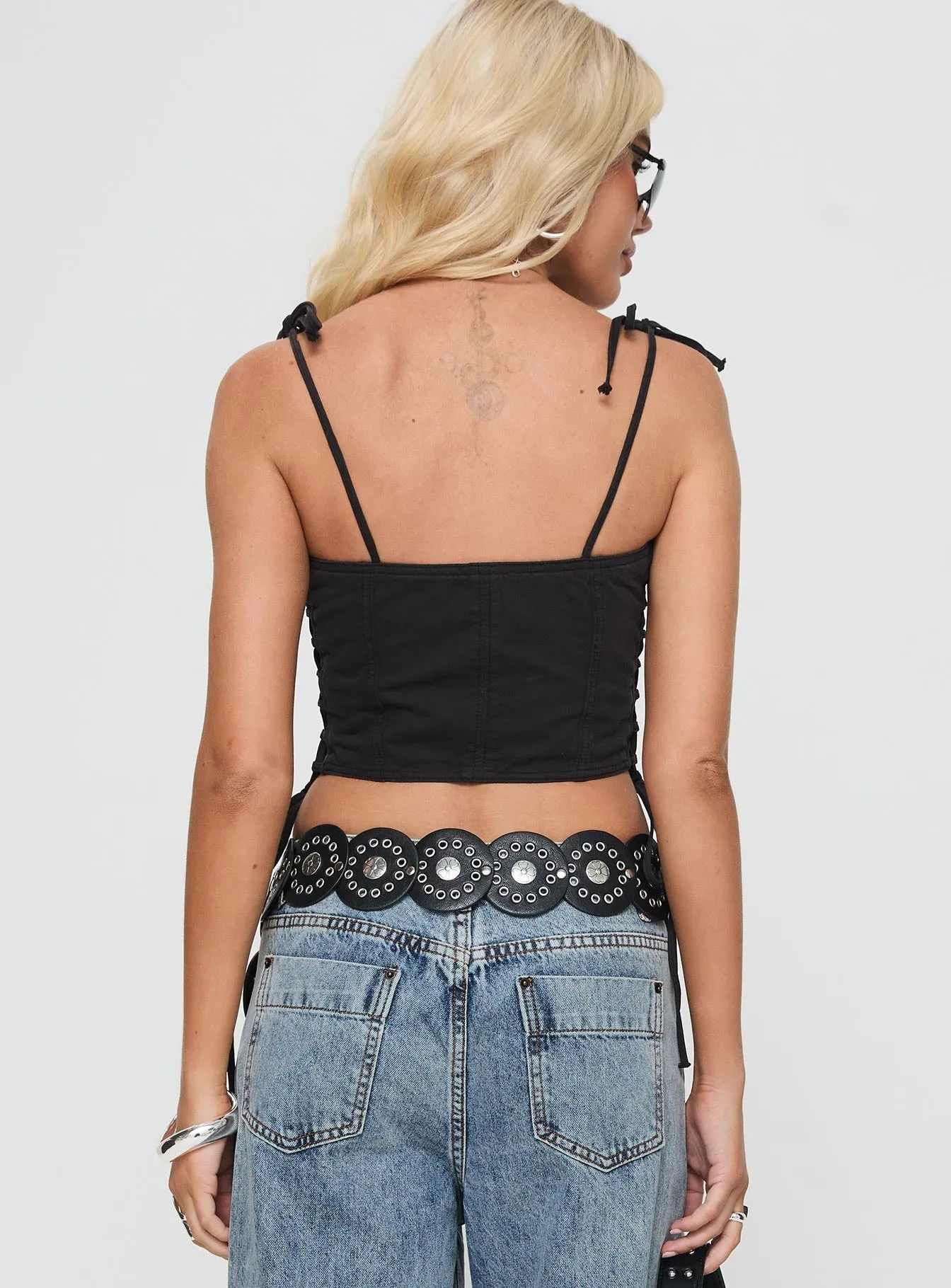 Dalloren Denim Cargo Top Black