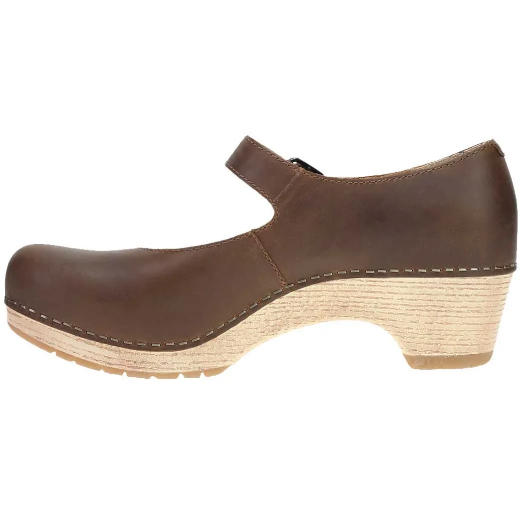 Dansko Lilah Mary-Jane Heel Tan Oiled (Women's)