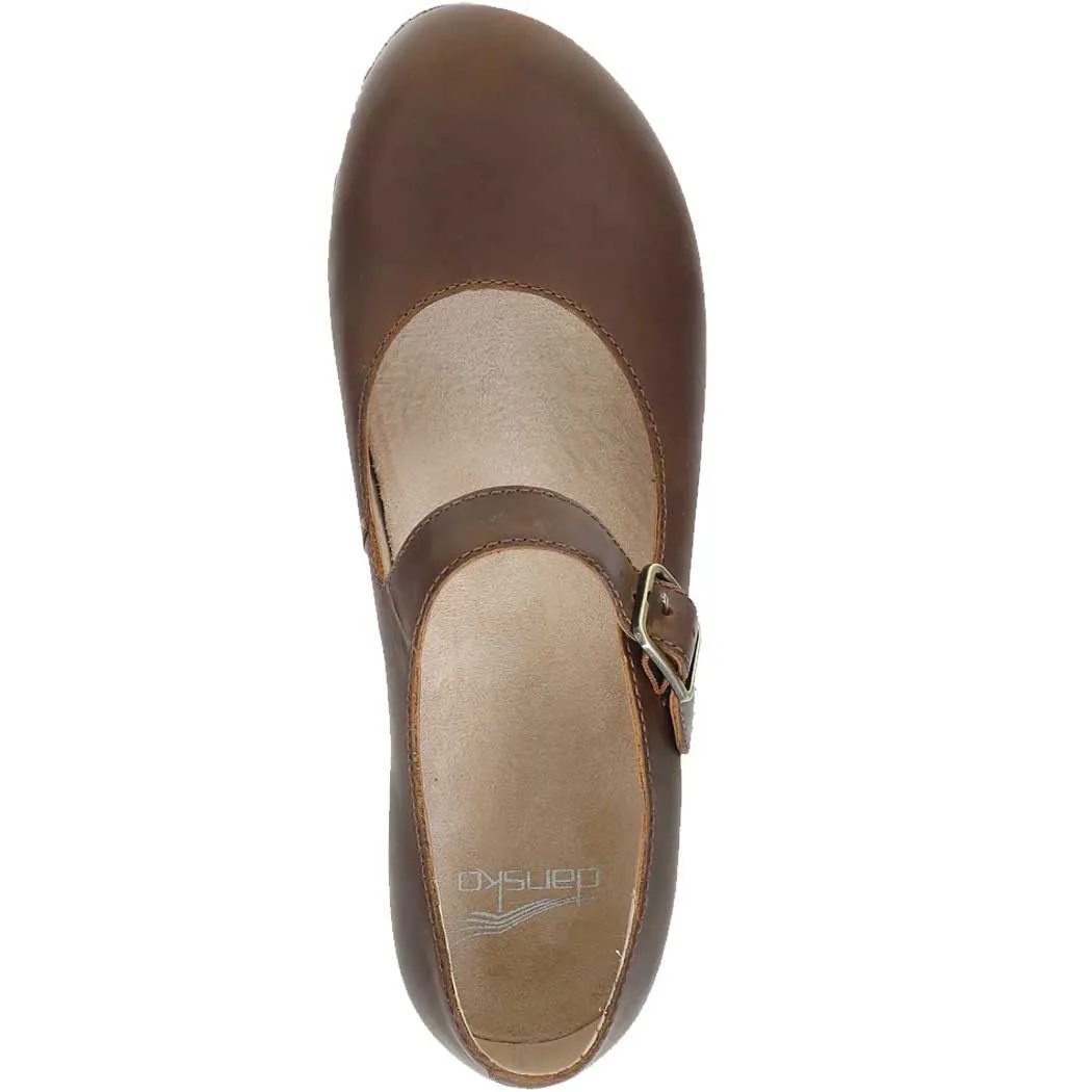 Dansko Lilah Mary-Jane Heel Tan Oiled (Women's)