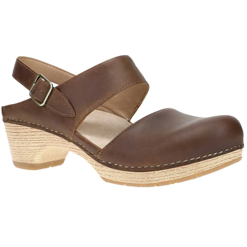 Dansko Lucia Closed-Toe Heel Tan Oiled (Women's)