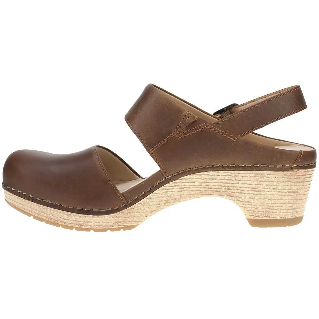 Dansko Lucia Closed-Toe Heel Tan Oiled (Women's)