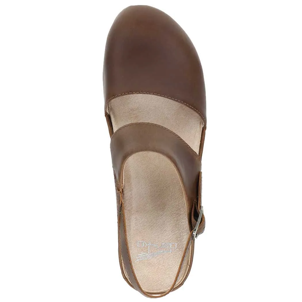 Dansko Lucia Closed-Toe Heel Tan Oiled (Women's)