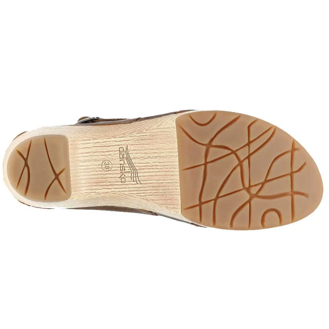 Dansko Lucia Closed-Toe Heel Tan Oiled (Women's)