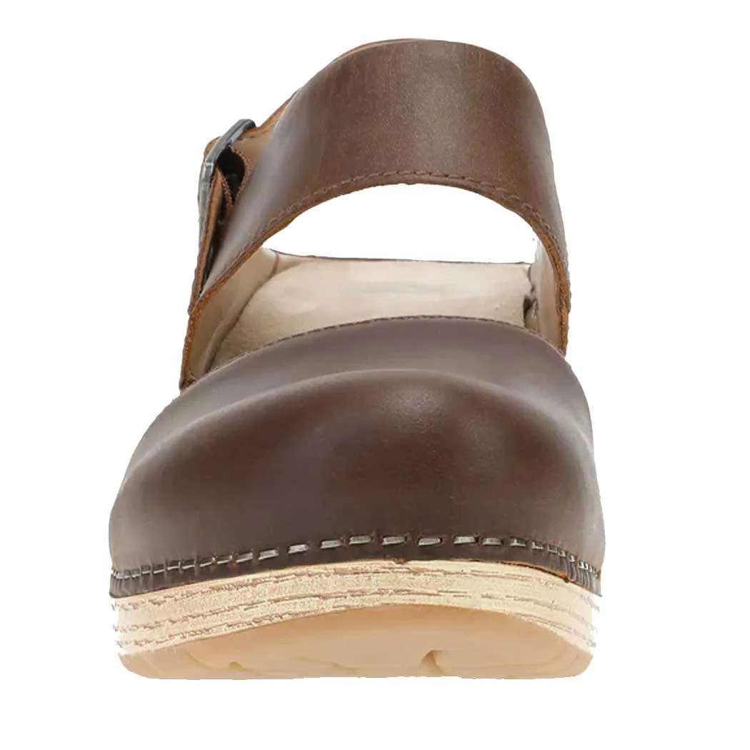 Dansko Lucia Closed-Toe Heel Tan Oiled (Women's)