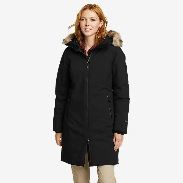 Eddie Bauer Women's Olympia Waterproof Down Stadium Coat - Black