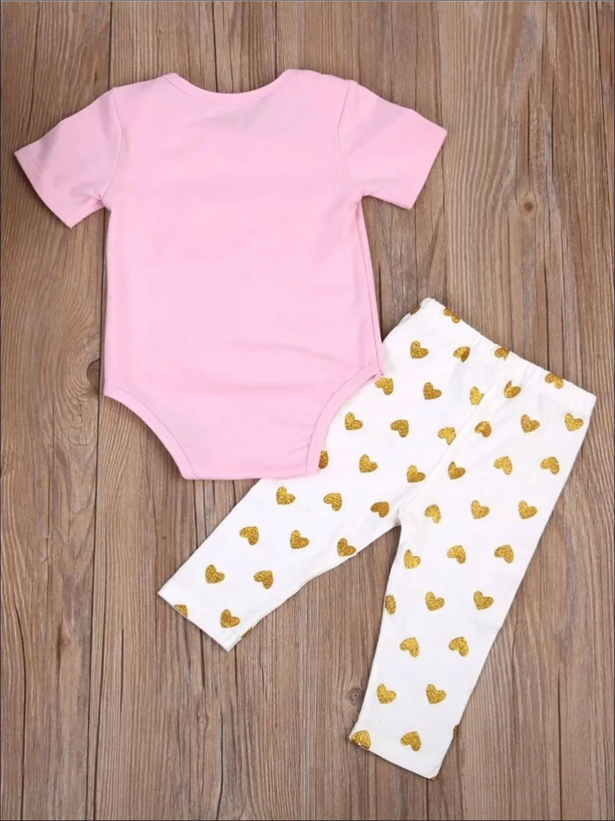 Girls Big Sister And Little Sister Matching Shirt and Polka Dot Legging Set