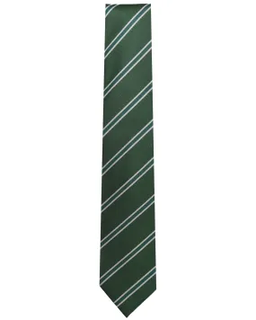 Green Multi Stripe Silk 7 Fold Tie