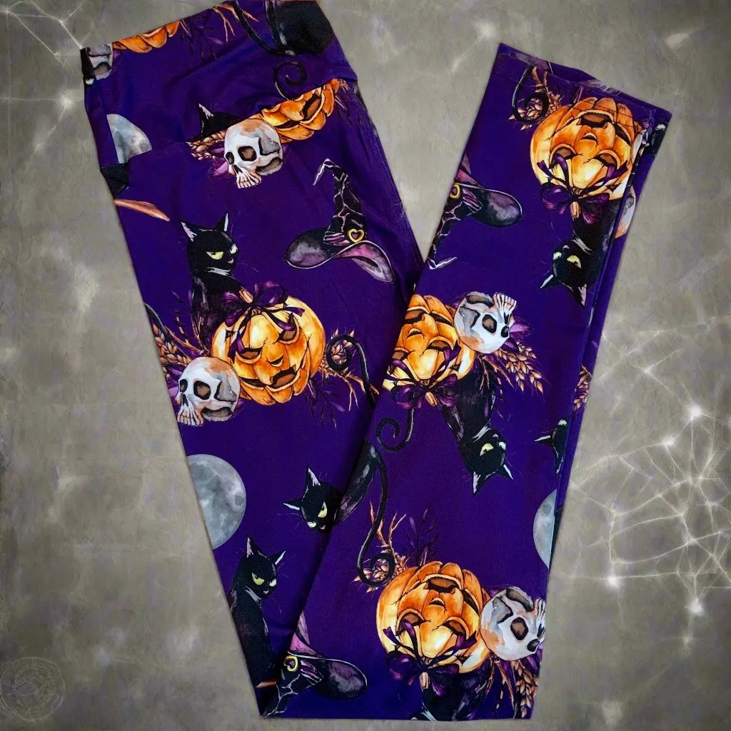 Halloween Cat Soft Leggings