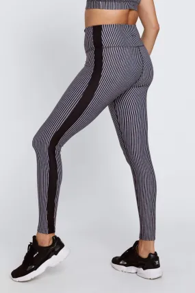 Harper Leggings Black And White Stripe