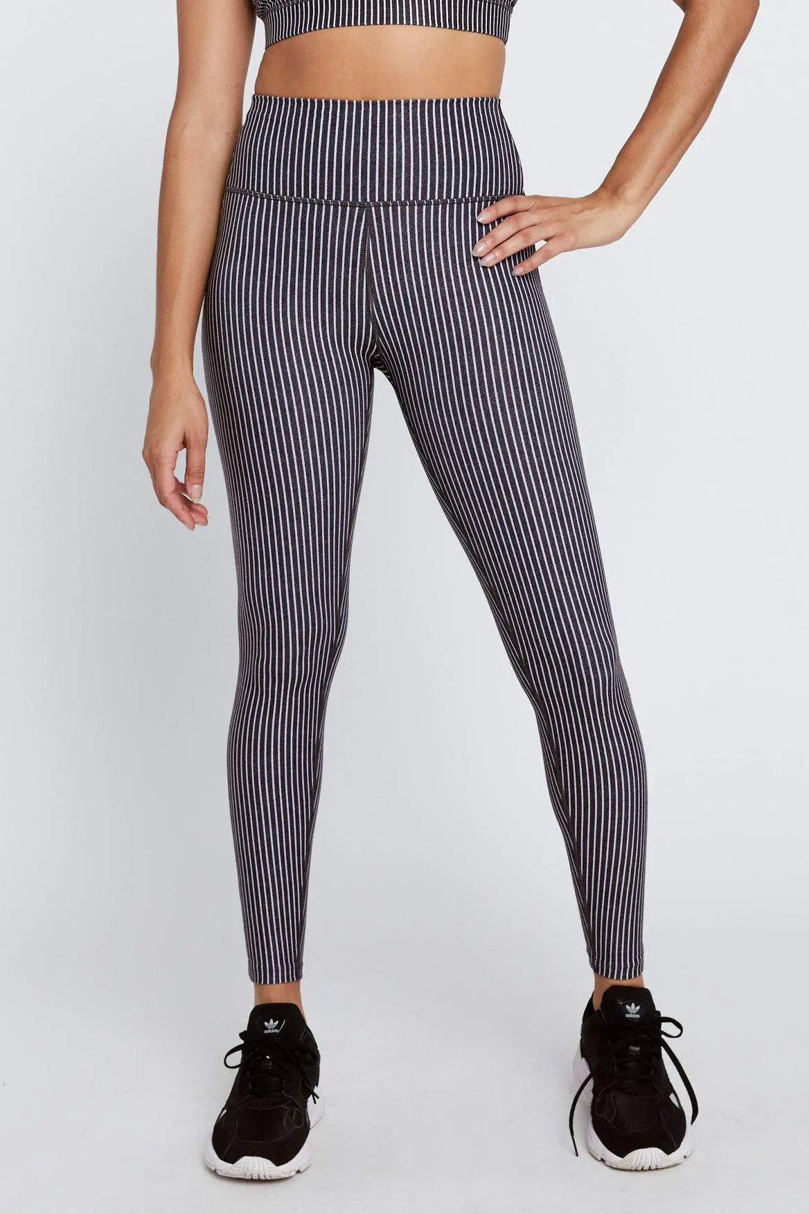 Harper Leggings Black And White Stripe