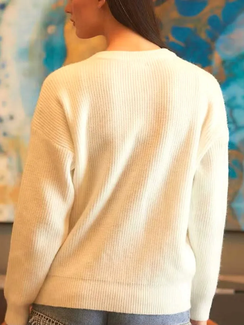 Hello Pumpkin Sweater- Ivory