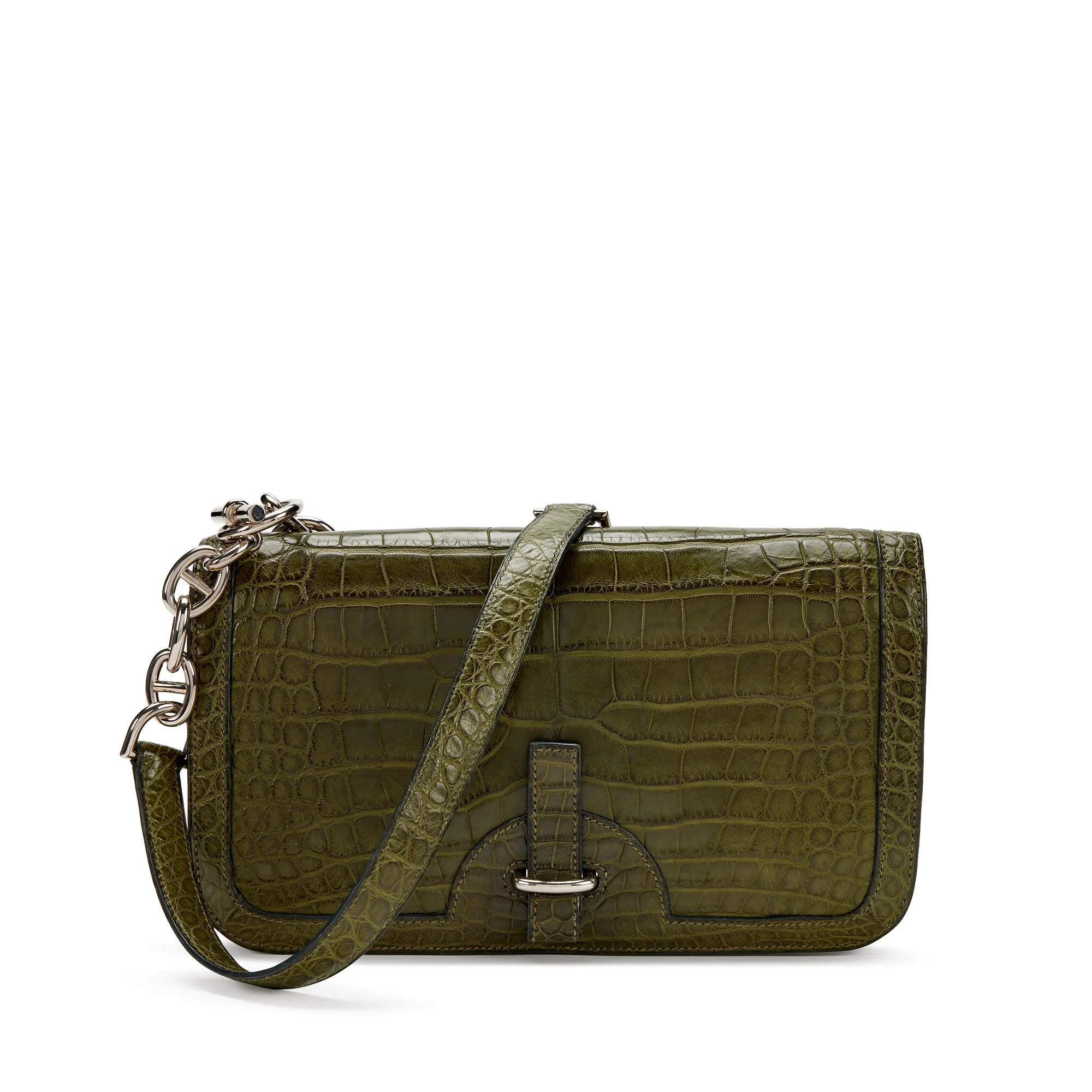 Hermès Pelouse Alligator Chaine D'Ancre Bag Palladium Hardware, 2009