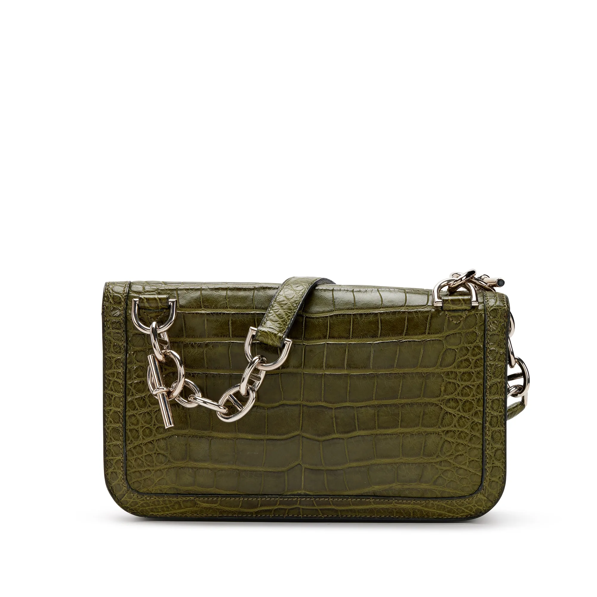 Hermès Pelouse Alligator Chaine D'Ancre Bag Palladium Hardware, 2009