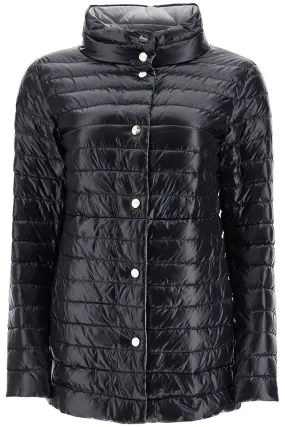 Herno Reversible A Shape Down Jacket Black And Gray