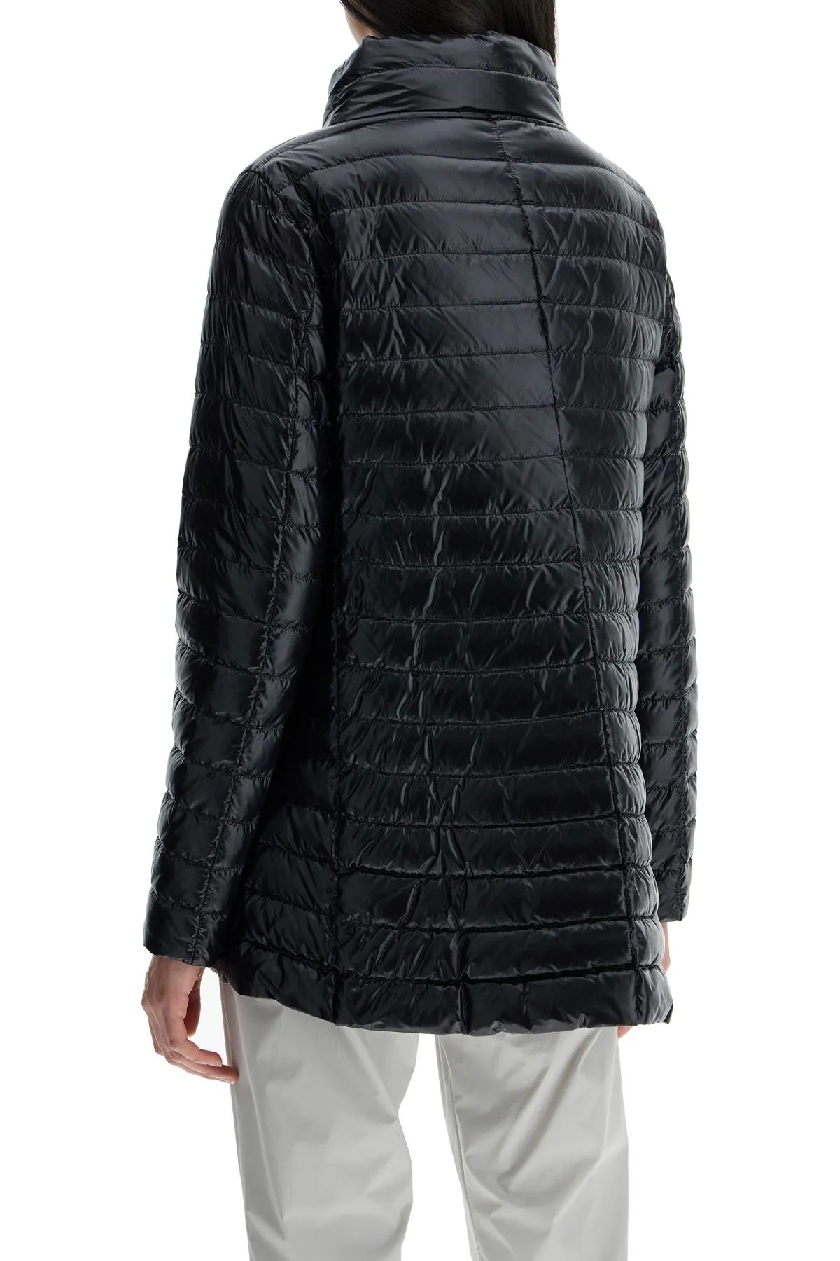 Herno Reversible A Shape Down Jacket Black And Gray