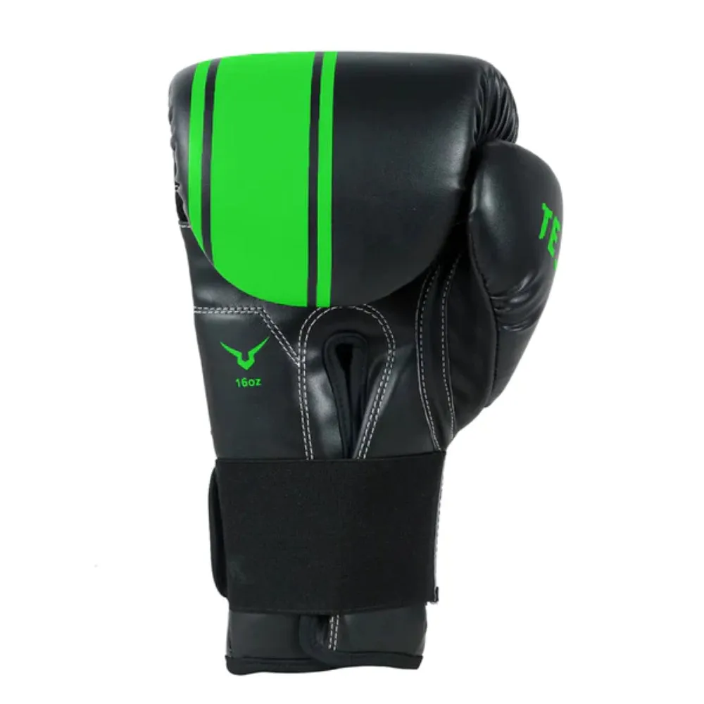 Invincible Tejas Fitness Training Boxing Gloves (Black/Green)